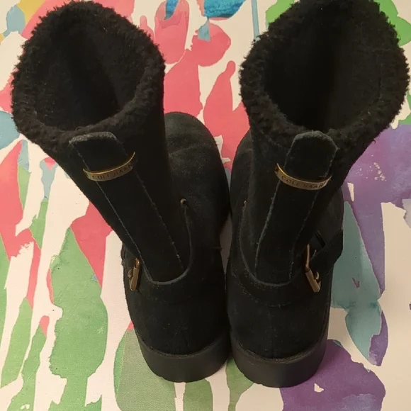 Cole Haan Black Suede Boots - Picture 4 of 4